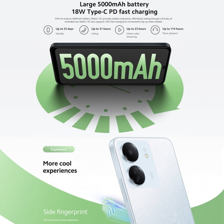 Xiaomi Redmi 13C 5G, 6.74 inch MIUI 14 MediaTek Dimensity 6100+ Octa Core 2.2GHz, NFC, Network: 5G, Not Support Google Play Xiaomi Redmi 13C 5G, 6.74 inch MIUI 14 MediaTek Dimensity 6100+ Octa Core 2.2GHz, NFC, Network: 5G, Not Support Google Play